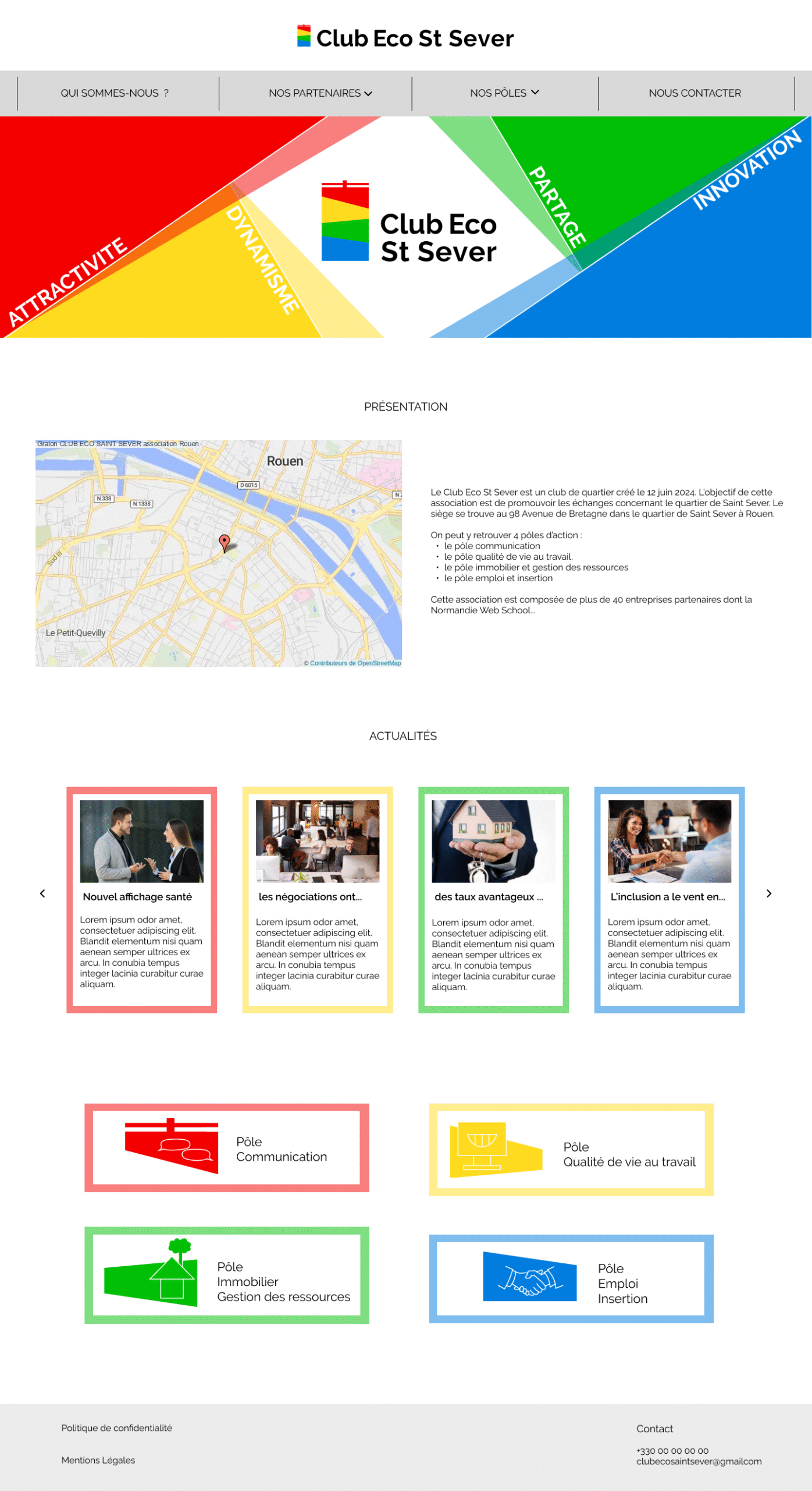 Maquette réalisée Club éco Saint-Sever